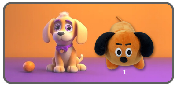 สุนัขสีส้มหูสีดำท่าหมอบขนาด 19 นิ้ว