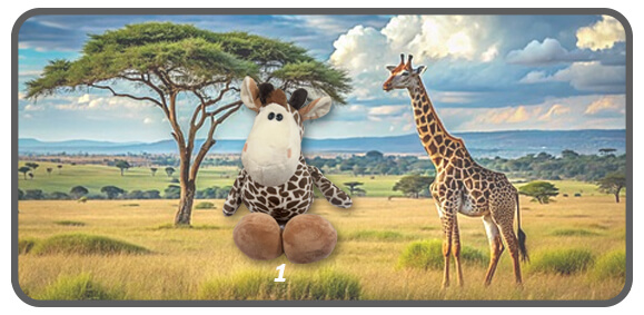 ยีราฟท่านั่งขนาด 7 นิ้ว