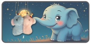 พวงกุญแจคู่แฝดช้างท่านั่ง