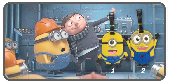 พวงกุญแจยางติดกระเป๋ามินเนียนท่ายืน