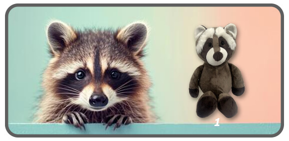 แร็คคูนท่านั่งขนาด 7 นิ้ว