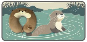 หมองรองคอตัวยูโฟมนุ่มสีน้ำตาลลายหน้านาก