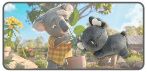 หมีโคอาล่าท่านอนตะแคง