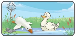 เป็ดสีขาวท่าหมอบ