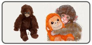 พวงกุญแจแม่ลิงพันช์คุงท่านั่ง