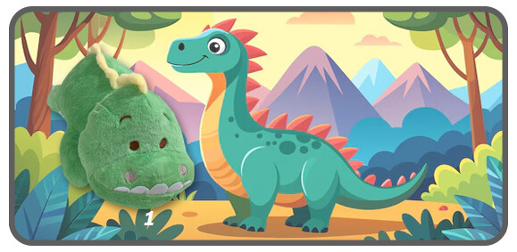 ไดโนเสาร์สีเขียวท่านอนหมอบ